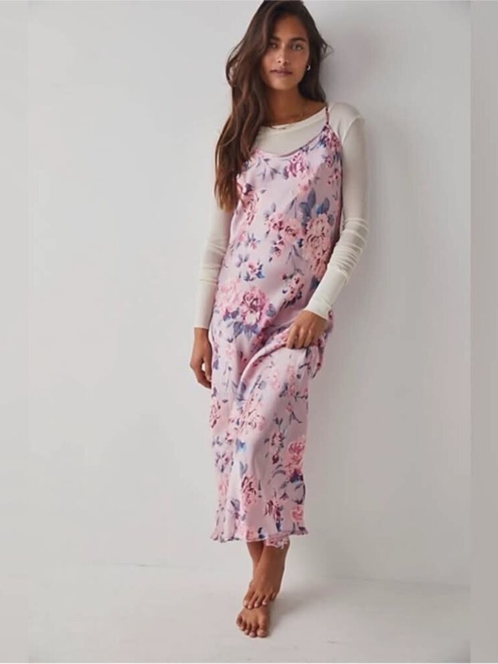 Free People Intimately Easy to Love Slip Dress Rose